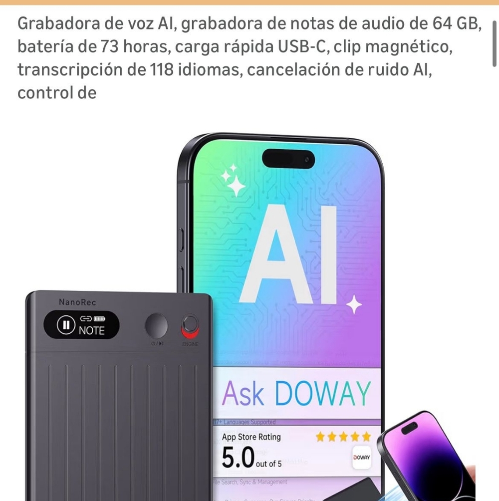 AI Voice Recorder - Gray